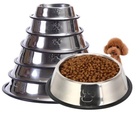 Wholesale Manufacturers' Stainless Steel Dog Bowl Anti-Fall Anti-Slip Durable Feeder Pet Bowls