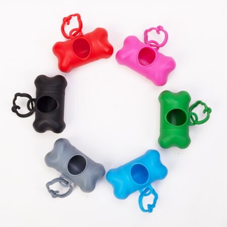 Colorful Custom Outdoor Biodegradable Pet Waste Bag Dispenser Bone Shaped